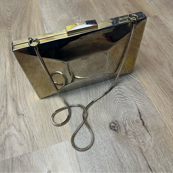 Kate Spade Madison Ave. Collection Emanuelle Gold Metal Mirror Clutch - Picture 3 of 16